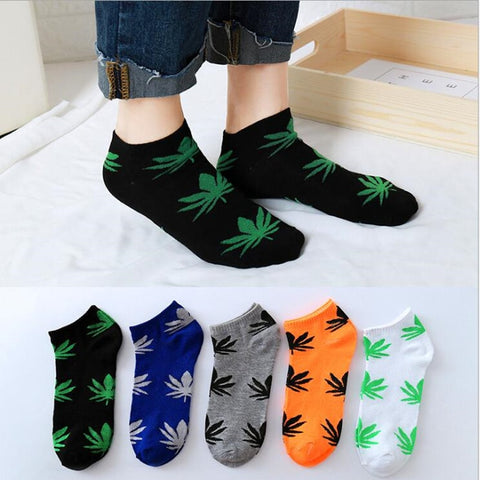 Unisex fashion Harajuku skarpetki weed socks cotton street fashion hip hop socks happy fun calcatenes hip hop men's sock Loss sa - webtekdev