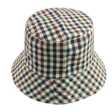 FOXMOTHER New Black White Plaid Check Bucket Hats Fishing Caps Women Mens - webtekdev