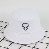 Unisex Embroidered Alien Foldable Bucket Hat Beach Sun Hat Street Headwear Fisherman Outdoor Cap Men and Woman Hat - webtekdev