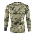 Men's Quick Dry Tactical Camouflage T-shirt Breathable Casual O-Neck Long Sleeve Shirt Combat Camo Army T Shirts Military Tops - webtekdev