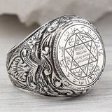 Retro Personality Pentagram Satanism Five-Pointed Star Rings Stainless Steel Gothic Punk Minimalist Signet Ring Men Jewelry Gift - webtekdev