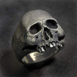 Hot personality skull men's ring rock gothic punk jewelry ring ghost head men's skull ring - webtekdev