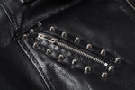 2019 New Women Autumn Winter Faux Soft Leather Jackets Coats Lady Black PU Rivet Zipper Epaulet 3D print Motorcycle Streetwear - webtekdev
