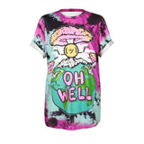 ISTider Harajuku Unicorn Tshirt MAGICAL GIRL Letters Print Rainbow Loose T Shirt Women Summer Tops Girls Hip Hop Shirt Plus Size - webtekdev