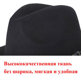 Fedora Hat Men Women Imitation Woolen Winter Women Felt Hats Men Fashion Black Top Jazz Hat Fedoras Chapeau Sombrero Mujer 2019 - webtekdev