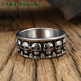 Vintage Stainless Steel Men Punk Style Skull Ring Male Gothic Skull 316L Steel Jewelry Men's Personalized Gifts Size 8-13 - webtekdev