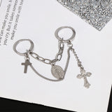 Reto Punk Cool Hip Pop Multi-layer Adjustable Chain Four Fingers Open Silver Alloy Women Rotate Rings for Women Party Gift Jewel - webtekdev