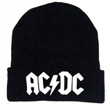 winter ACDC embroidery letter knitted cap men women winter hats acdc rock beanie hat outdoor warm knitting beanie caps ski cap - webtekdev