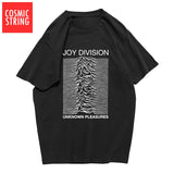 COSMIC STRING 100% cotton summer men's T-shirts Joy Division Unknown Pleasure punk COOL T-shirt rock hipster t shirt tee shirts - webtekdev