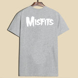 Hillbilly New Arrival 100% Cotton Misfits Skulls Printing T-Shirts 2017 Summer Grey T Shirts Men Short Sleeve O-neck Tees & Tops - webtekdev