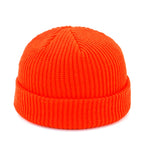 Brimless Hats Hip Hop Beanie Skullcap Street Knitted Hat Women Men Acrylic Unisex Casual Solid Pumpkin Portable Melon Cap - webtekdev