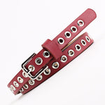1-Row Leather Rivet Belt - webtekdev