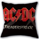 Custom ACDC Band Pillowcase Cotton Linen Fabric Home Textile Square Pillowcase 45X45cm Wedding Decorative No Fade - webtekdev