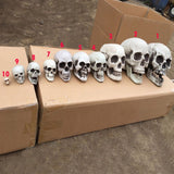 Halloween Decorations Artificial Skull Head Model Plastic Skull Bone Scary Horror Skeleton Party Bar Ornaments Statues - webtekdev