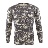 Men's Quick Dry Tactical Camouflage T-shirt Breathable Casual O-Neck Long Sleeve Shirt Combat Camo Army T Shirts Military Tops - webtekdev