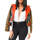 Women's Studded Leather Printing Casual Fashion Coat Rivet Cool and Show Charm Slim Short Jacket - webtekdev