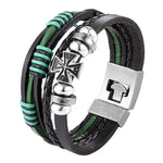 New Design Hot Retro Skull Bracelets Fashion Jewelry Leather Bracelet Men Wristband Anchor Bracelets For Women Best Gift Pulsera - webtekdev