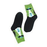 Dropshipping 2020 Crew Socks Fashion Colorful Art Alien Cat ET Pop Up Spaced WE OUT HERE Skater come in peace Men Road Trip Off - webtekdev