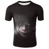 Horror Movie It Penny Wise Clown Joker 3D Print Tshirt Men/Women Hip Hop Streetwear Tee T shirt 90s Boys Cool Clothes Man Tops - webtekdev