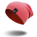 Cotton Blends Hip Hop Beanies For Girl Winter Cap Label Knitted Hat Female Unisex Solid Color Bonnet Casual Slouchy Skullies - webtekdev