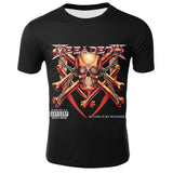 Fashion Slayer T Shirt Men Rock Style T Shirts Summer Black Tshirts Short Sleeve Cool Animal Printed Tops Hip Hop Men Streetwear - webtekdev