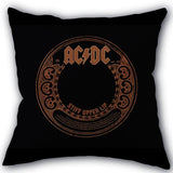 Custom ACDC Band Pillowcase Cotton Linen Fabric Home Textile Square Pillowcase 45X45cm Wedding Decorative No Fade - webtekdev