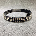 Idopy Men`s Punk Studded Genuine Leather Belt Black Party Cosplay Costume Rivet Real Leather Belt Waistband For Male - webtekdev