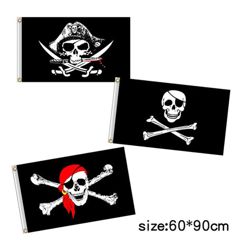Pirate Flag 60x90cm Calico Flag Skull Flag Polyester Banner Flags And Banners Home Decor Fade Resistant Jolly Roger Flag Decor - webtekdev