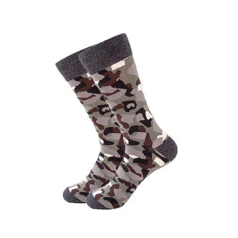 High-quality happy socks men's colourful combed cotton mens socks newest male camouflage long skateboard sock large size - webtekdev