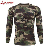 Men's Quick Dry Tactical Camouflage T-shirt Breathable Casual O-Neck Long Sleeve Shirt Combat Camo Army T Shirts Military Tops - webtekdev