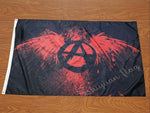 90x150cm Anarchy flag with Eagle Paint Splatter style - webtekdev