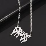 Hip Hop Gross Letter Necklace Women Girls Gothic Punk Style Pandent Necklaces Harajuku Street Ins Fashion Unisex Jewelry Charms (XL1230 60cm) - webtekdev