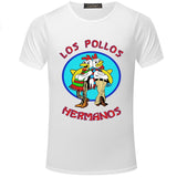 New LOS POLLOS Funny Chicken Print tshirt Breaking Bad Summer Slim T-shirt Casual Fashion O-neck Short sleeve t shirt men S5MC39 - webtekdev