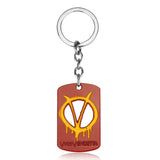 DC Comics Daredevil V For Vendetta Keychain Double D Avengers Mask Metal Keyring Pendant Women Bag Men Car Accessories Gift - webtekdev