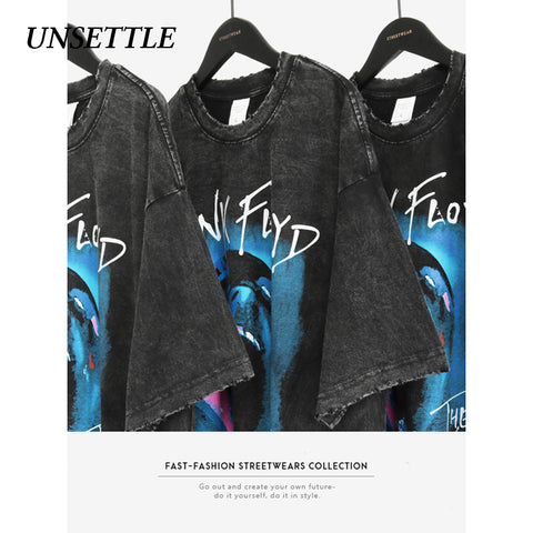 UNSETTLE 2020SS Harajuku T-shirts Summer Men/Women Hip Hop Funny Print Rock Band Fashion Streetwear t shirt Short Sleeve Tee Top - webtekdev