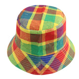 FOXMOTHER New Black White Plaid Check Bucket Hats Fishing Caps Women Mens - webtekdev