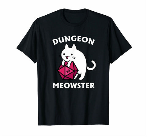 Dungeon Meowster Funny Dnd Tabletop Gamer Cat D20 Tshirt New Fashion Tee Shirt - webtekdev