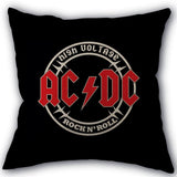 Custom ACDC Band Pillowcase Cotton Linen Fabric Home Textile Square Pillowcase 45X45cm Wedding Decorative No Fade - webtekdev