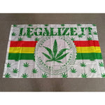 BOB Marley Reggae Rasta Hippie Band 90*150cm 420 somewhere legalize it weed Flag For Bar Party Music Festival Tattoo Shop (90 x 150cm) - webtekdev