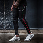 New Skinny Jeans men Streetwear Destroyed Ripped Jeans Homme Hip Hop Broken modis male Pencil Biker Embroidery Patch Pants - webtekdev