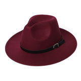 Fedora Hat Men Women Imitation Woolen Winter Women Felt Hats Men Fashion Black Top Jazz Hat Fedoras Chapeau Sombrero Mujer 2019 - webtekdev