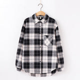 Fashion Women Plaid Shirt Chic Oversized Checked Blouse Long Sleeve Female Casual Print Shirts Loose Cotton Tops Blusas - webtekdev
