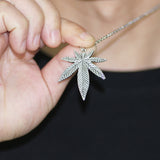 Punk Retro Maple Leaf Necklaces For Men Women Hip Hop Plant Long Chain Metal Pendants Necklace Vintage Cool Boys Jewelry Gifts - webtekdev