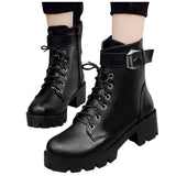 Fashion Leather Martins Boots Woman shoes Winter Warm Lace-up Ankle Boots For Woman High Quality Waterproof Platform Boots Drop - webtekdev