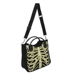 Luminous Gothic Skeleton Bones Skulls Bags Rock Designer Female Casual Totes Women Punk Bags Fashion Handbag (Black) - webtekdev