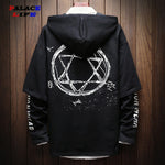 Harajuku Men Hip Hop Fake two-piece five-pointed star printing hoodie men Streetwear Casual Pullover Sweatshirt sudadera hombre - webtekdev