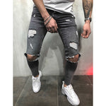 Cotton Jean Men's Pants Vintage Hole Cool Trousers for Guys Summer Europe America Style Plus Size 3XL ripped jeans Male - webtekdev