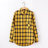Fashion Women Plaid Shirt Chic Oversized Checked Blouse Long Sleeve Female Casual Print Shirts Loose Cotton Tops Blusas - webtekdev