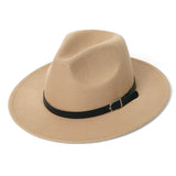 Fedora Hat Men Women Imitation Woolen Winter Women Felt Hats Men Fashion Black Top Jazz Hat Fedoras Chapeau Sombrero Mujer 2019 - webtekdev