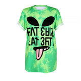 ISTider Fashion Men/Women Green Tops Letters Printing Cute T Shirt for Boys Girls O-Neck Short Sleeve Summer Punk T-Shirts Tees - webtekdev